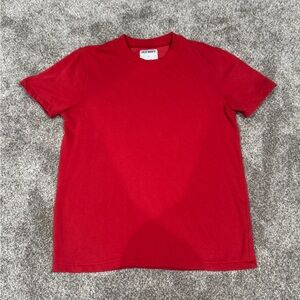 Vintage Old Navy Men's Vibrant Red Short Sleeve Tee